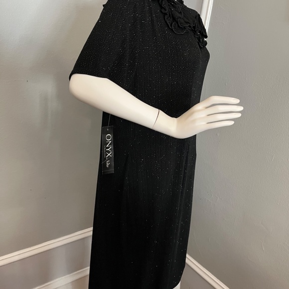 Onyx Evening Black Dress - Picture 3 of 10